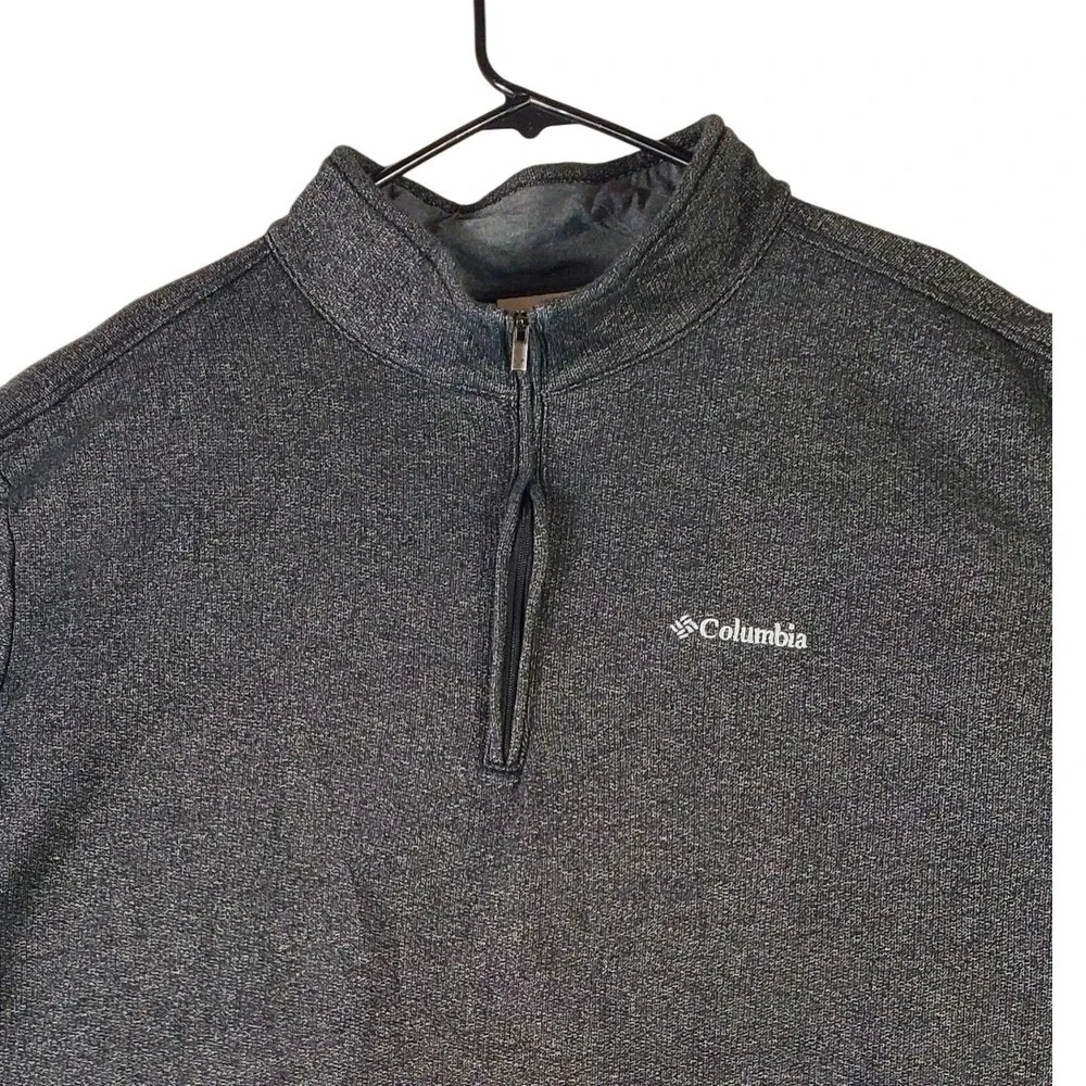 Columbia Mens Gray Heather Quarter Zip Pullover Sweater Mock‎ Neck 3X AS1534
